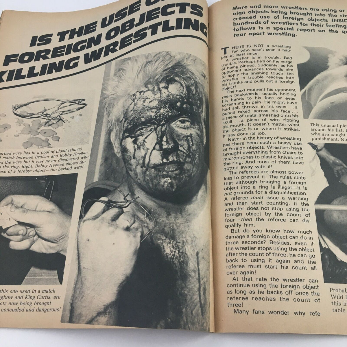 Inside Wrestling Magazine November 1972 Bruno Sammartino vs Morales No Label
