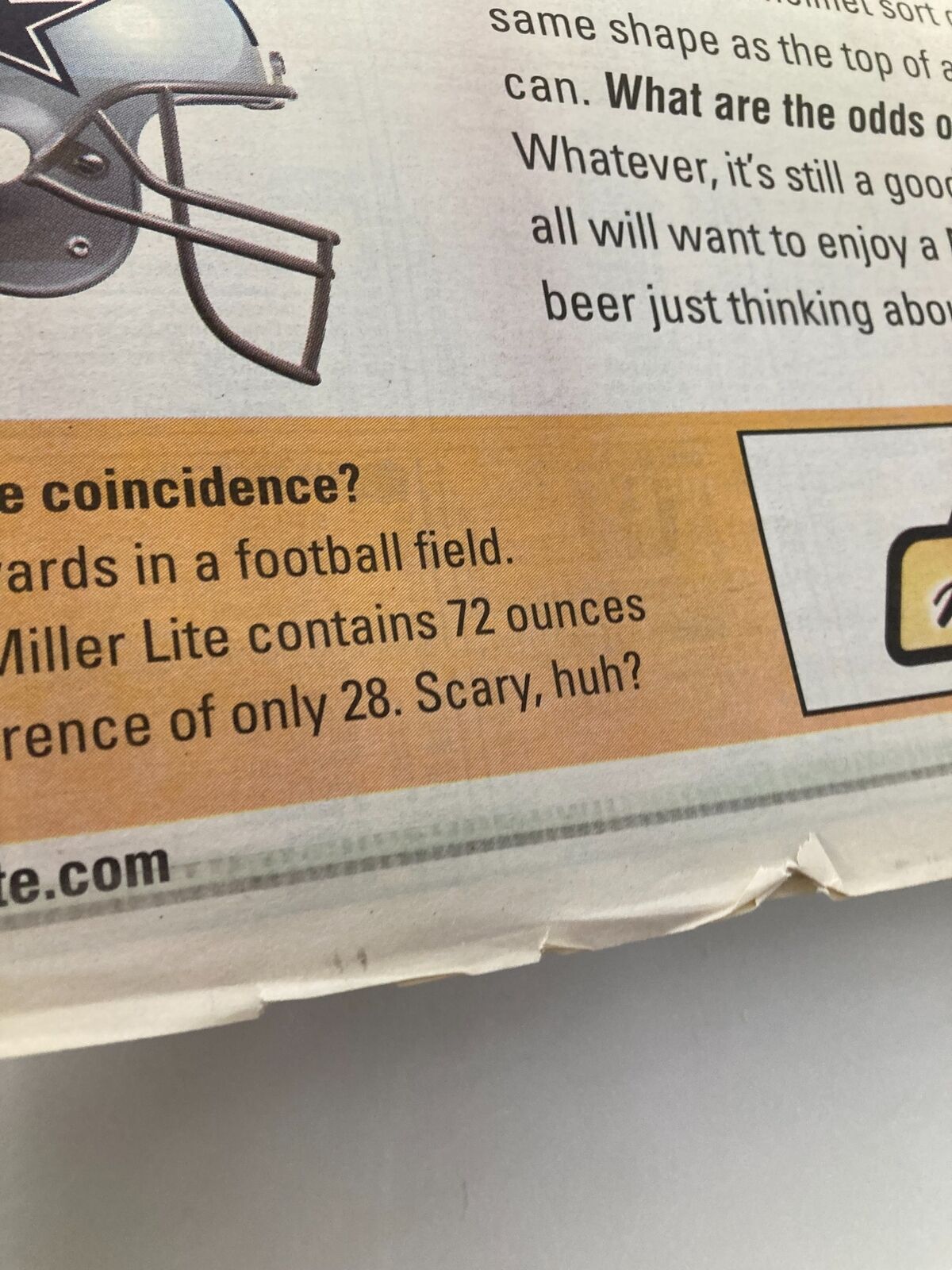 Dallas Cowboys Weekly Newspaper November 7 1998 Vol 24 #21 Troy Aikman Returns highlighting humorous text about the similarities between football statistics and beer volume.