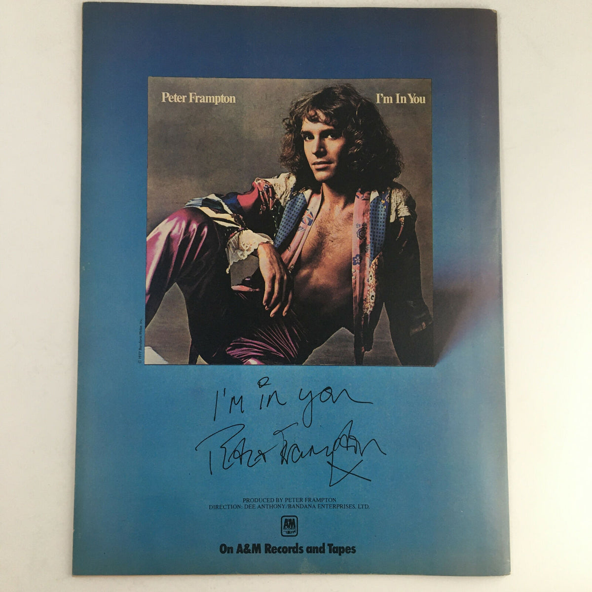Circus Magazine July 21 1977 featuring Peter Frampton's album promotion with his signature, reflecting the style and musical culture of the late 1970s.