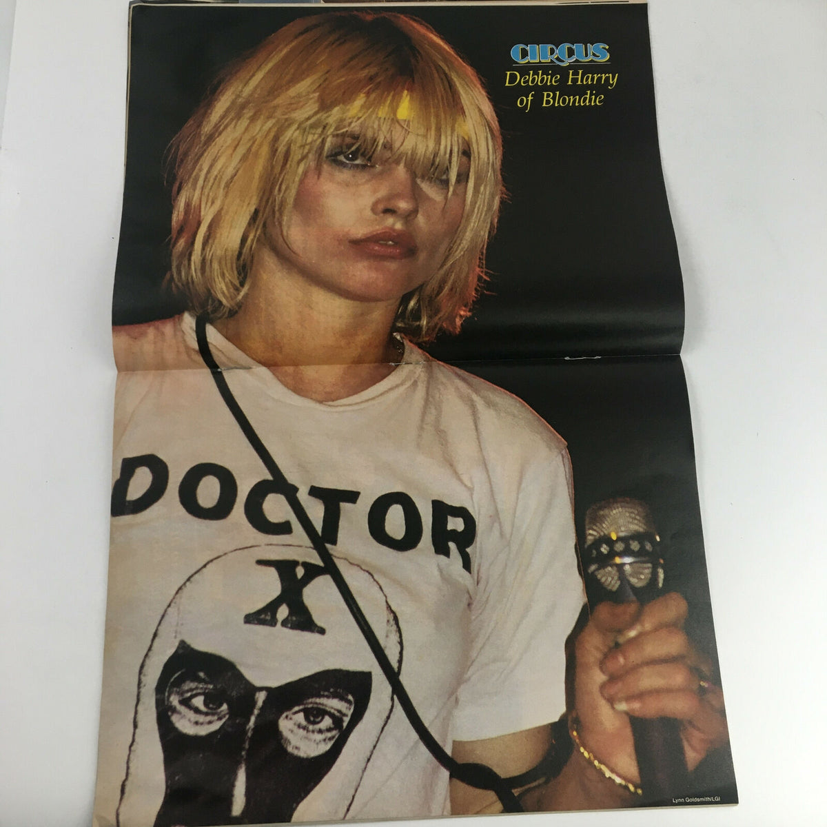 Circus Magazine January 31, 1981 poster of Debbie Harry from Blondie, capturing her iconic look and stage presence, perfect for collectors.