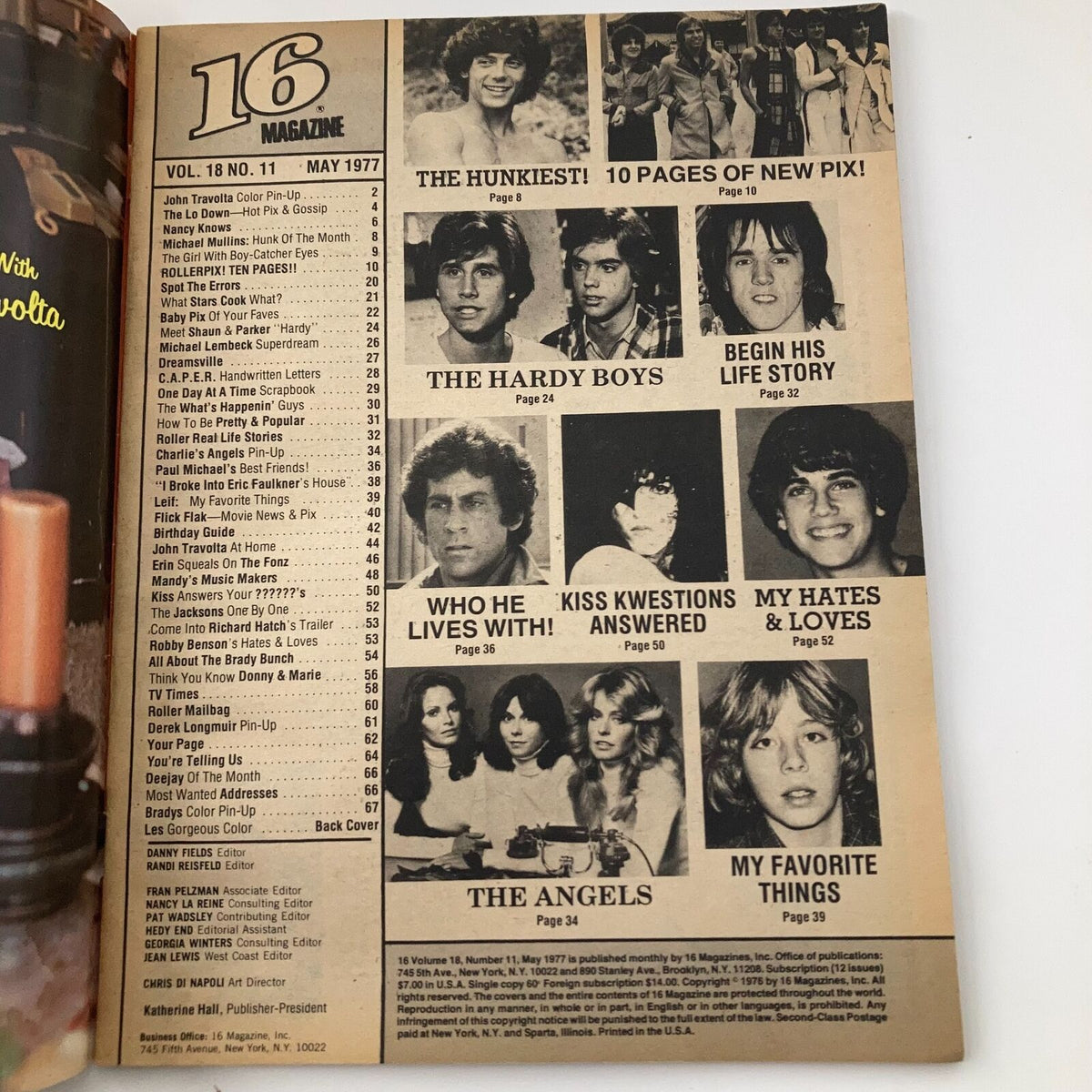 Vintage 16 Magazine May 1977 Kiss, Bay City Rollers and Brady Bunch No Label