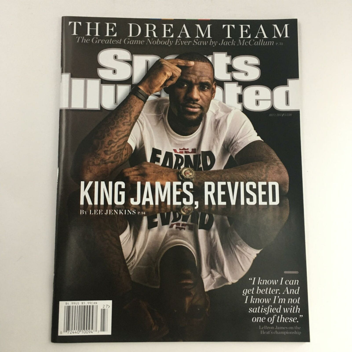 Sports Illustrated Magazine July 2, 2012 King James, Revised No Label NM featuring LeBron James on the cover, highlighting his impact on basketball.