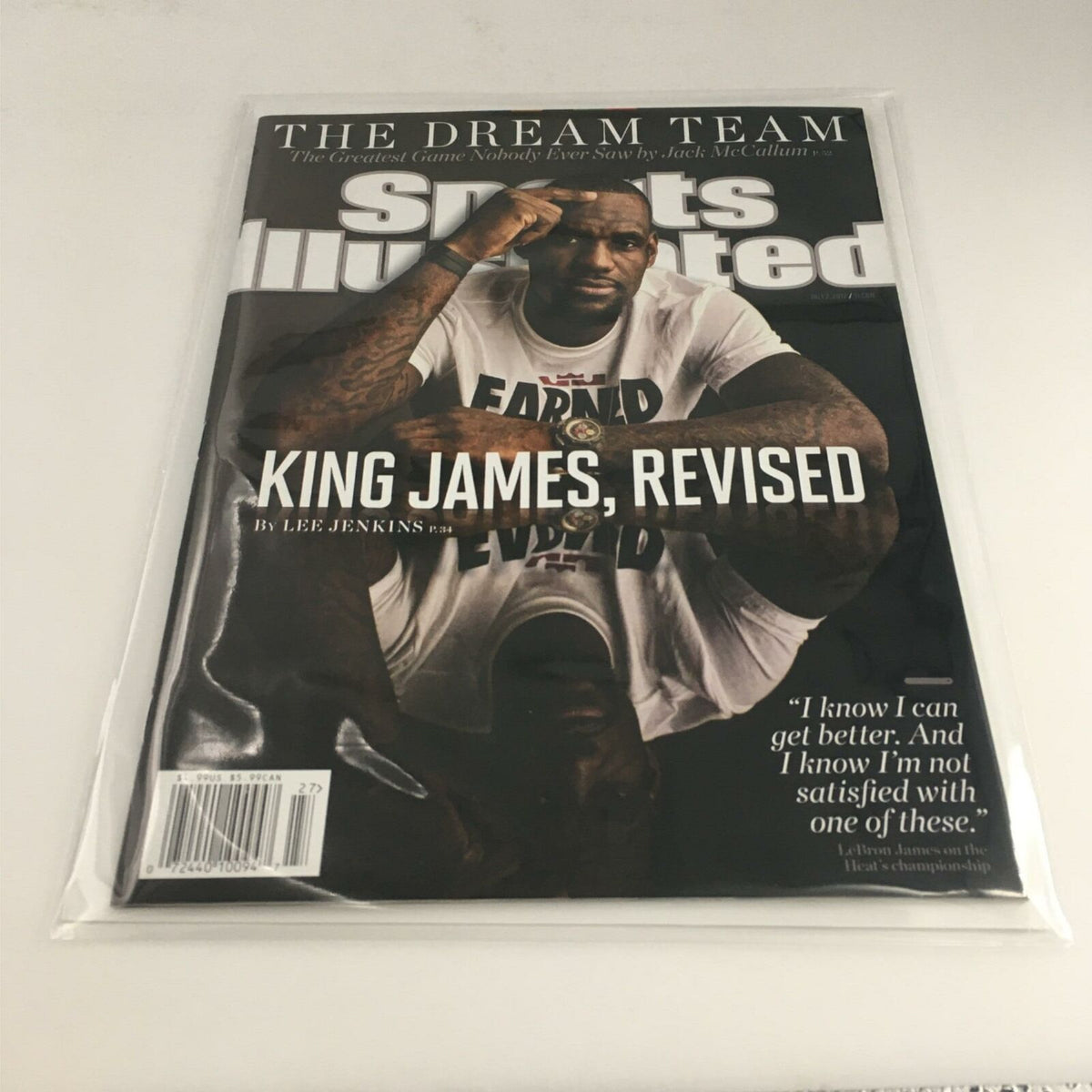 Sports Illustrated Magazine July 2, 2012 featuring King James on the cover, showcasing LeBron James in a vintage issue, encapsulating a pivotal moment in his career in Near Mint Condition.