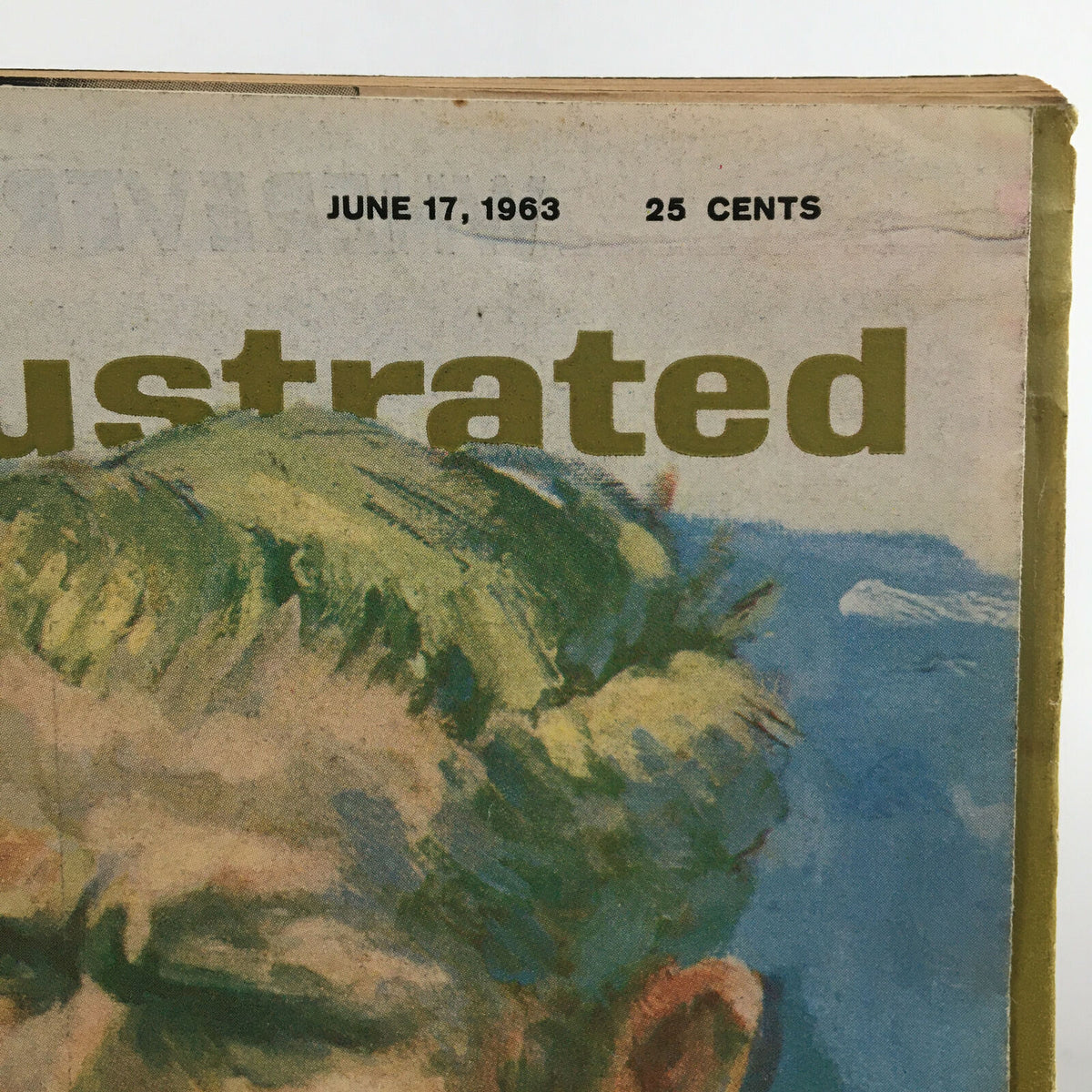 Detailed view of the header and date on the vintage Sports Illustrated magazine June 17, 1963, emphasizing the publication date and iconic logo.