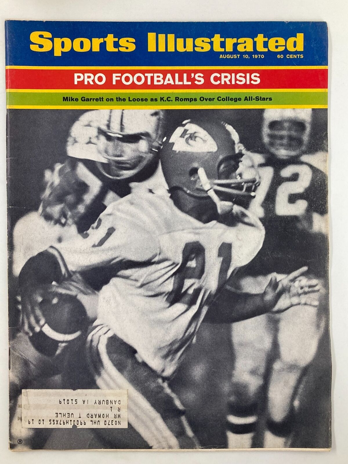 Vintage Sports Illustrated Magazine August 10 1970 Mike Garrett and K.C. Romps