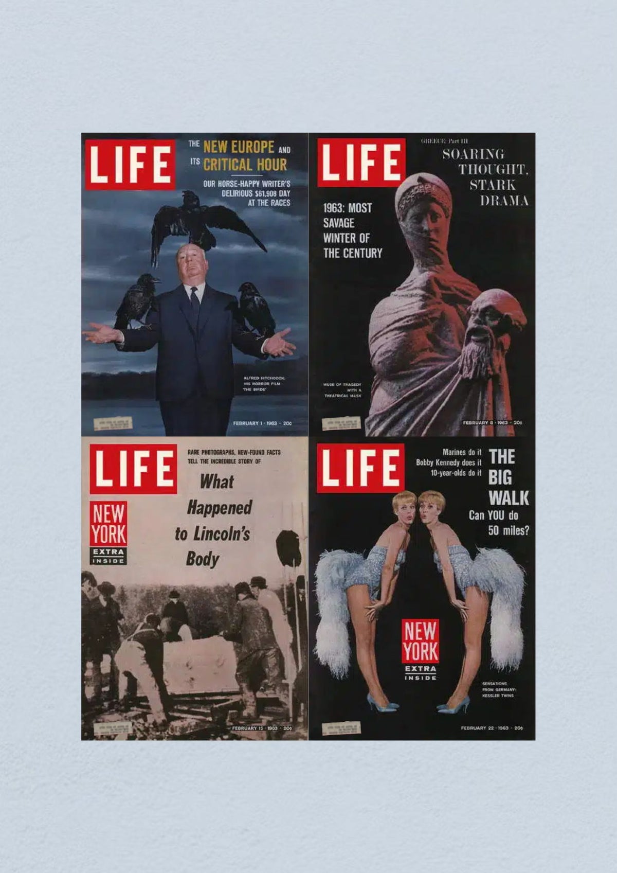 Life Magazine February 22, 1963 cover featuring the theme 'The Big Walk', capturing cultural insights from the Civil Rights Era.