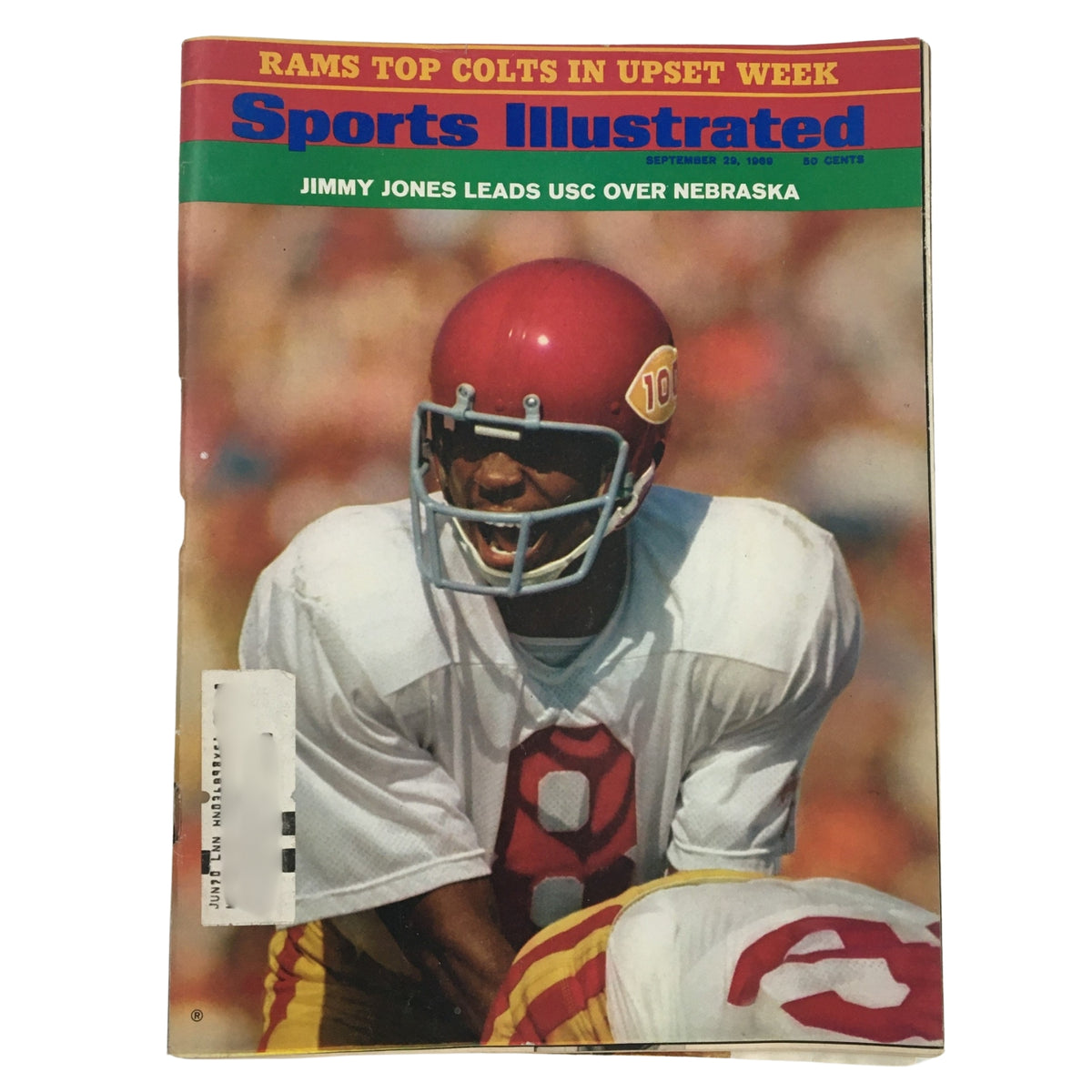 September 29, 1969 Sports Illustrated, Jimmy Jones Leads USC Over Nebraska cover highlighting a significant college football matchup.