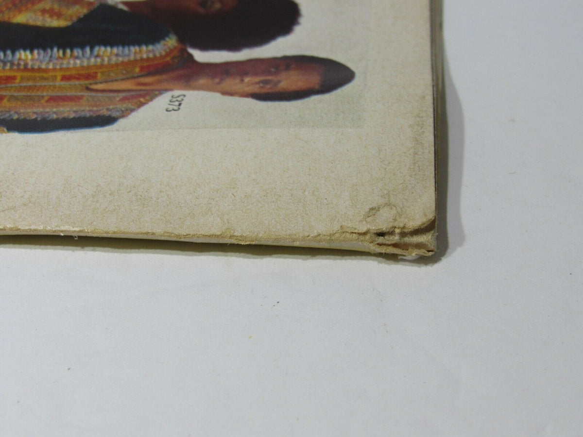 Close-up view of the edge of Sepia Magazine Black April 1970 - Memphis 2 years after Martin Luther King, showing the aged wear on the corners.