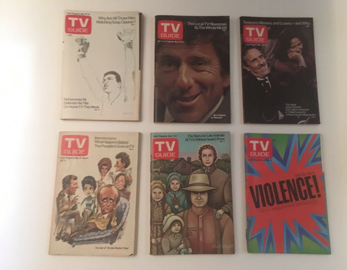 Complete Year of TV Guide Magazines 1975: Vintage TV Guide magazine covers reflecting the highlights and entertainment trends of the year 1975.