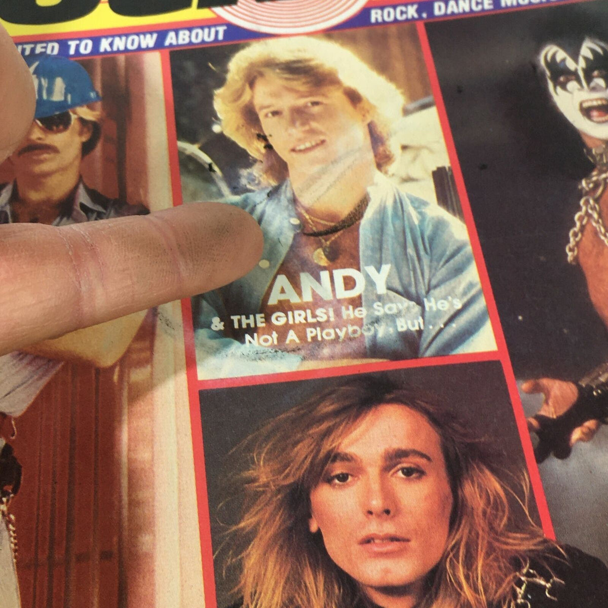 Highlighted section of VTG 16 Magazine Presents Rock Line: Fall/Winter 1980, featuring Andy and the Girls, emphasizing their memorable feature in this vintage magazine.