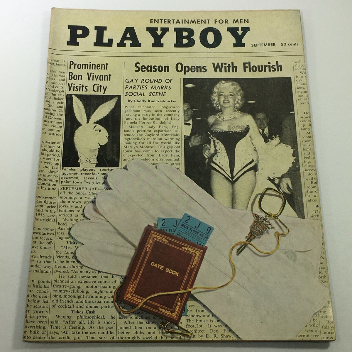 Playboy Magazine: September 1955 - Marilyn Monroe Cover No Label