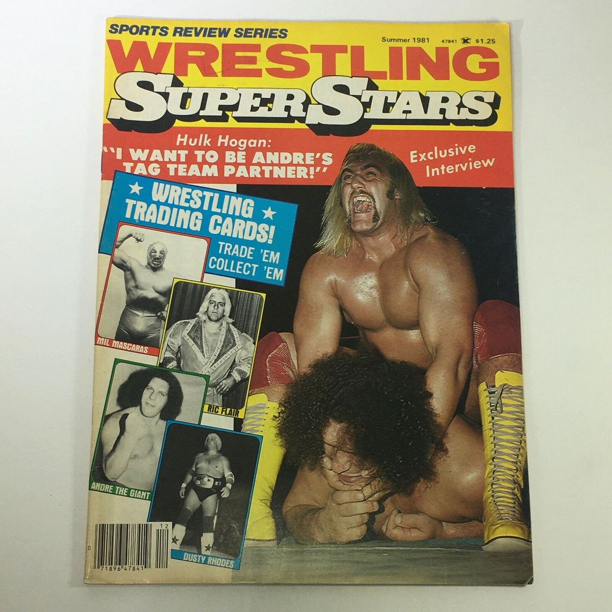 Vintage Wrestling Superstars Magazine, Summer 1981: Featuring Hulk Hogan and Mil Mascaras on the cover.