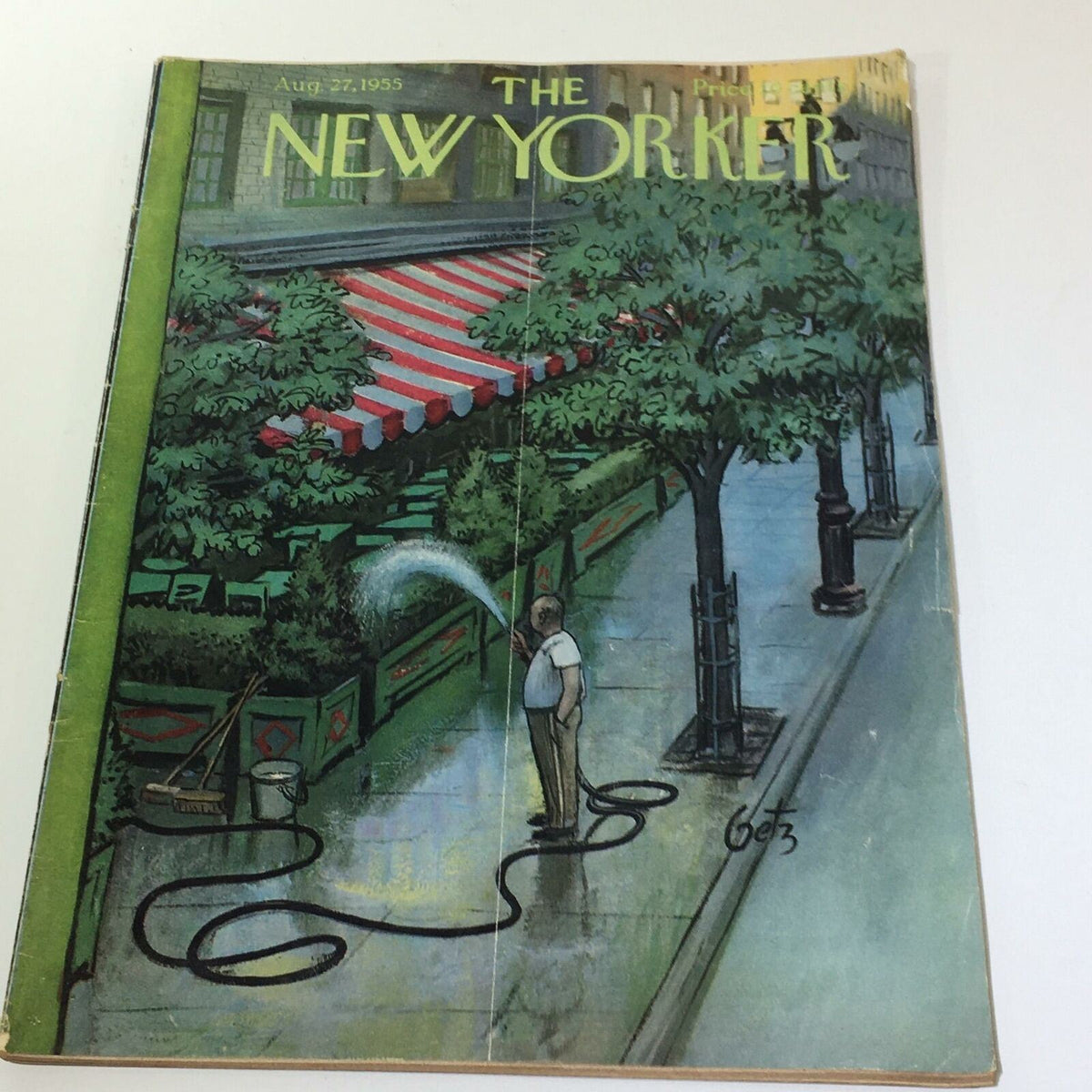 The New Yorker Magazine August 27 1955 Full Theme Cover by Arthur Getz No Label