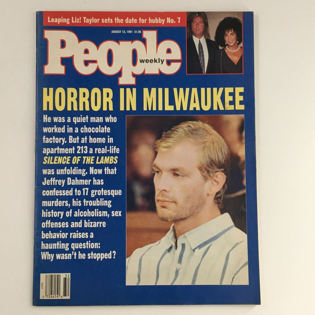 Cover of People Weekly Magazine, August 12, 1991, featuring serial killer Jeffrey Dahmer