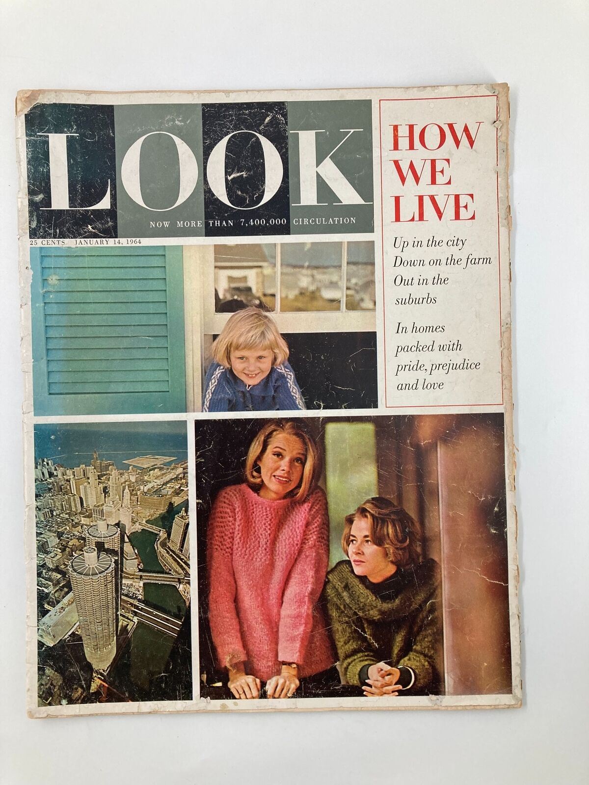 Cover of Look Magazine, January 14, 1964, featuring 'How We Live Up In The City,' no label