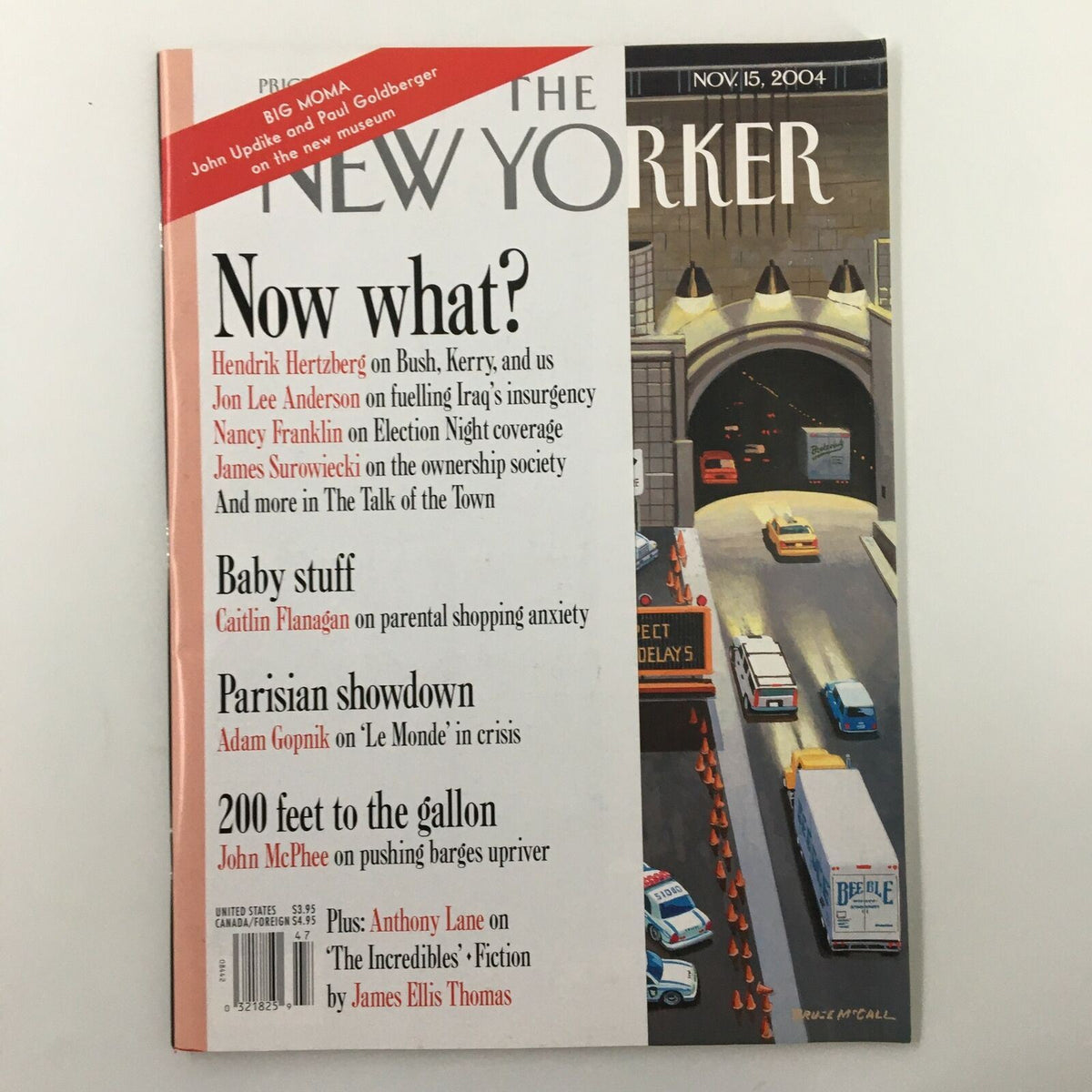 The New Yorker Full Magazine November 15 2004 featuring the cover story 'Now what?' alongside articles discussing Bush, Kerry, and more.