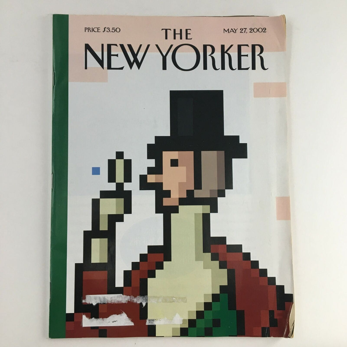 The New Yorker Full Magazine May 27 2002 Icon Cover by Christoph Niemann featuring pixel art of a gentleman in a top hat.