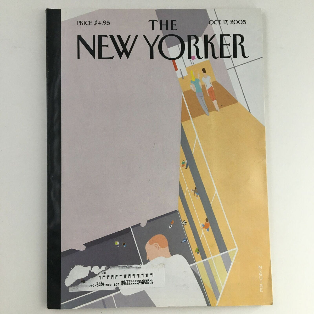 Cover of The New Yorker Magazine October 17 2005 featuring a minimalist illustration, highlighting the Harriet Miers Trail article by Richard McGuire, priced at $4.95.