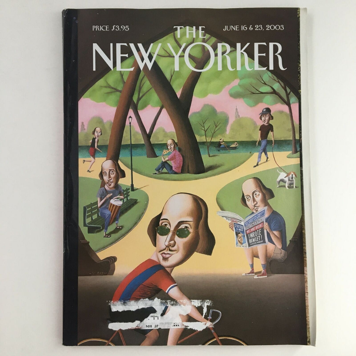 The New Yorker Full Magazine June 16 2003 featuring a colorful cover illustration titled 'Our Perfect Summer' by artist Mark Ulriksen, depicting scenes of summer leisure activities in a park.
