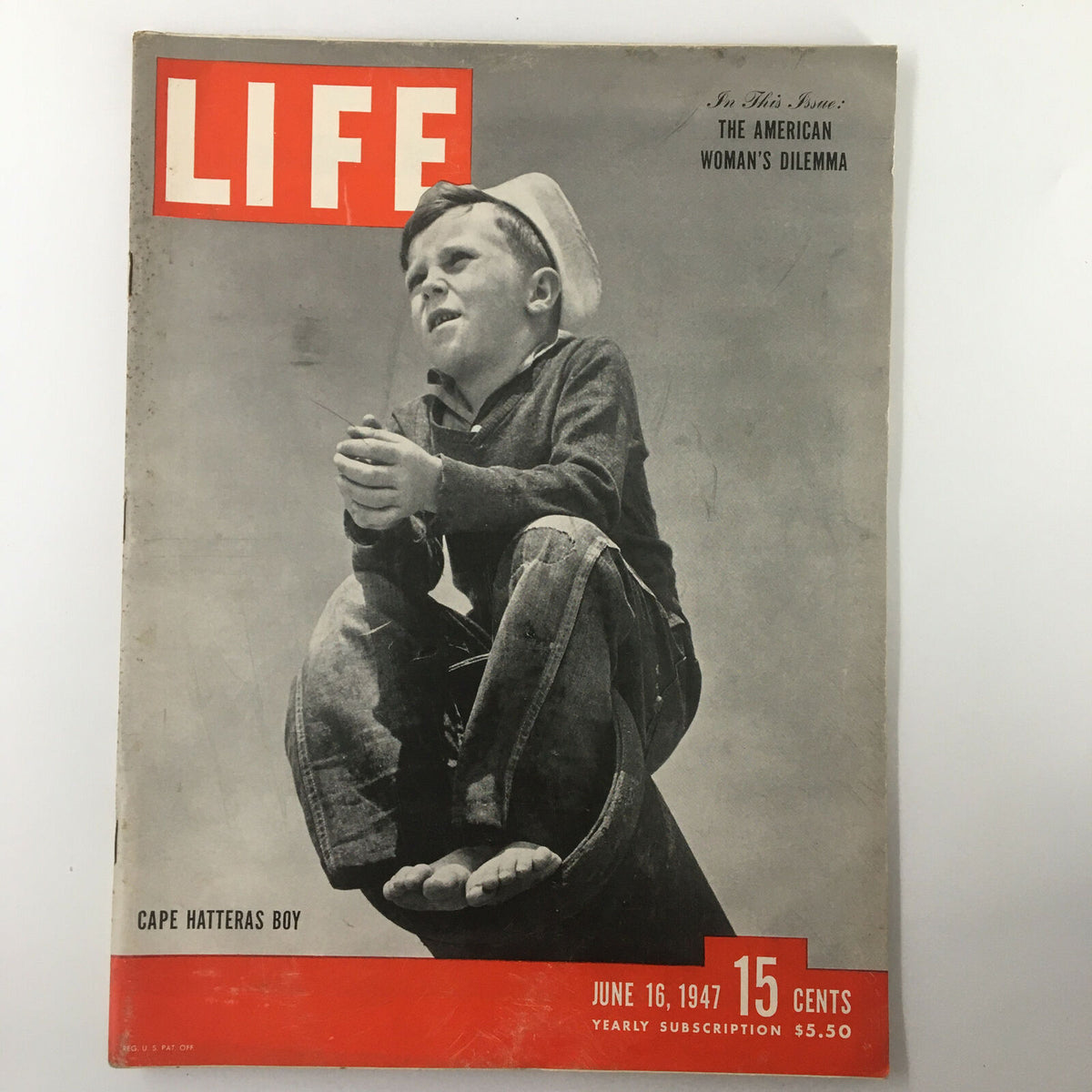 VTG Life Magazine June 16 1947 featuring a Cape Hatteras Boy cover photo, showcasing a young boy in a cap, reflecting post-war American culture.