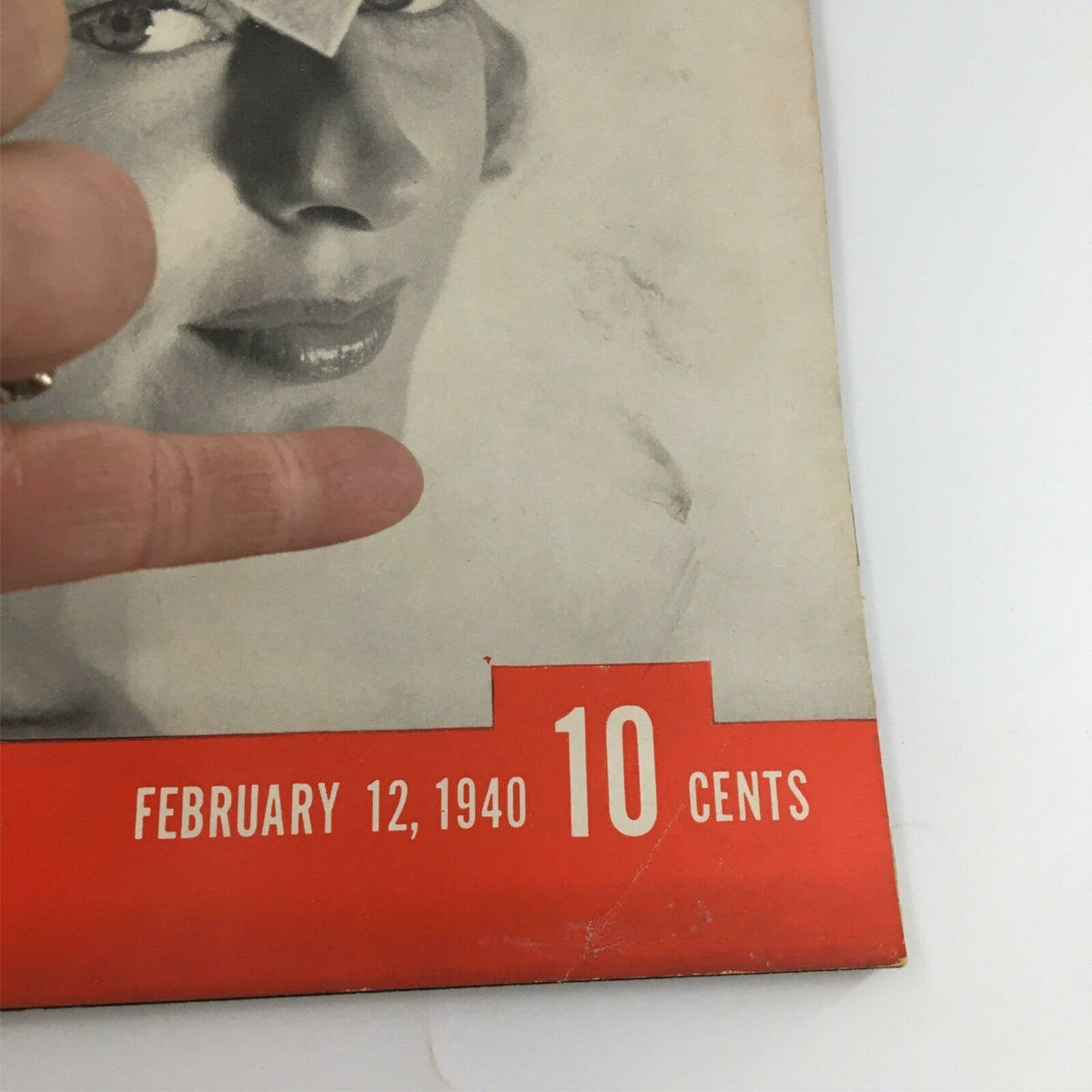 Close-up view of the cover of Vintage Life Magazine February 12 1940, highlighting the publication date and price.