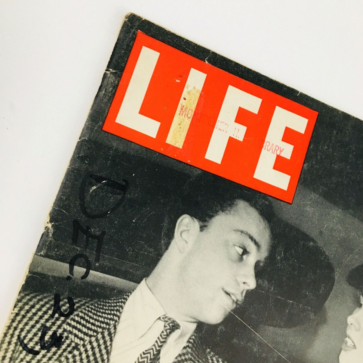 Close-up of the cover page of VTG Life Magazine December 23 1940 highlighting the bold 'LIFE' title and a party-themed design.