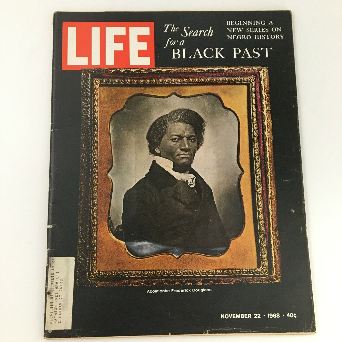 VTG Life Magazine November 22 1968 featuring a cover photo of abolitionist Frederick Douglass, highlighting his significant role in American history.