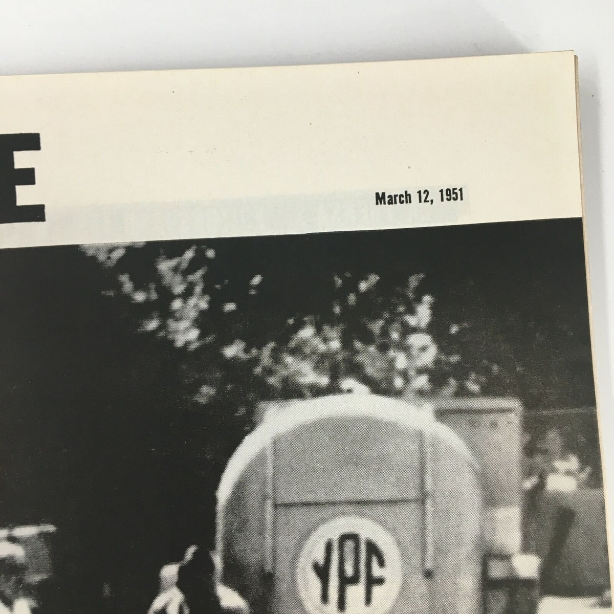 Interior page of the VTG Life Magazine March 12, 1951, displaying the date and editorial layout, featuring black and white photography.