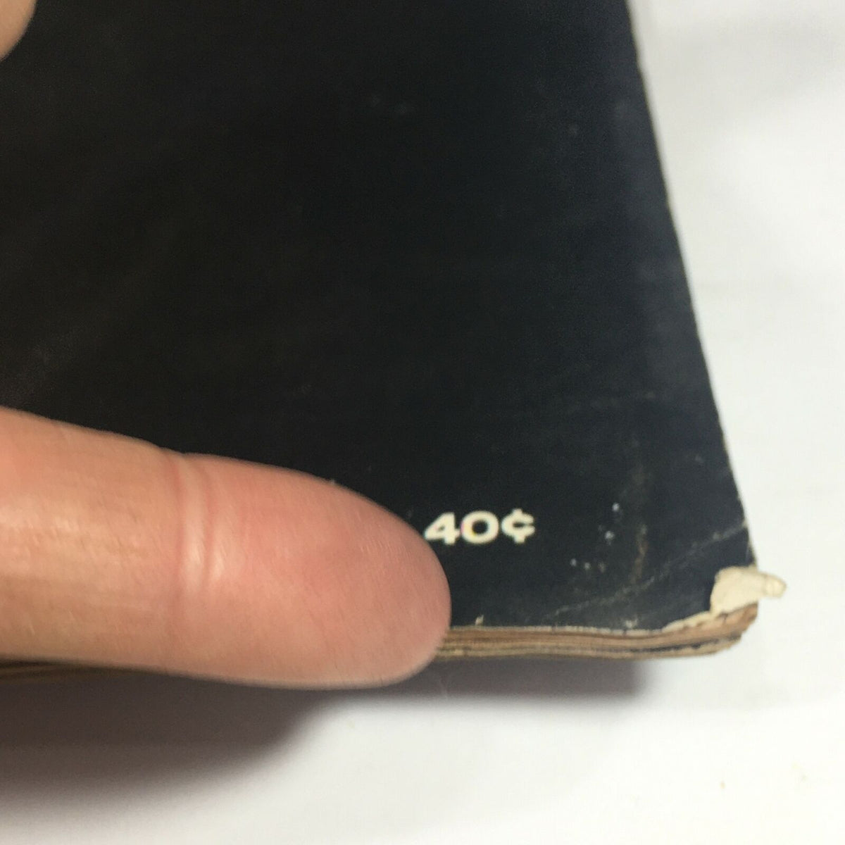 Side view of the VTG Life Magazine August 15 1969, highlighting the price of 40 cents on the edge, showcasing the vintage condition and historical significance.