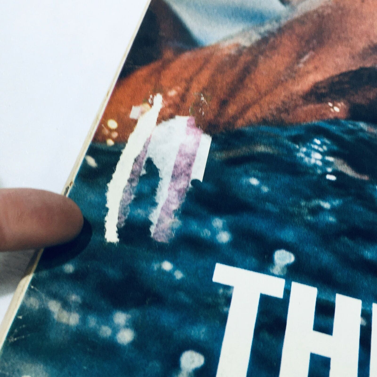 Close-up of the VTG Life Magazine from August 18, 1972, showing minor wear and details on the edge of the cover, part of a 14-page preview featuring Mark Spitz during the Surge Olympics.