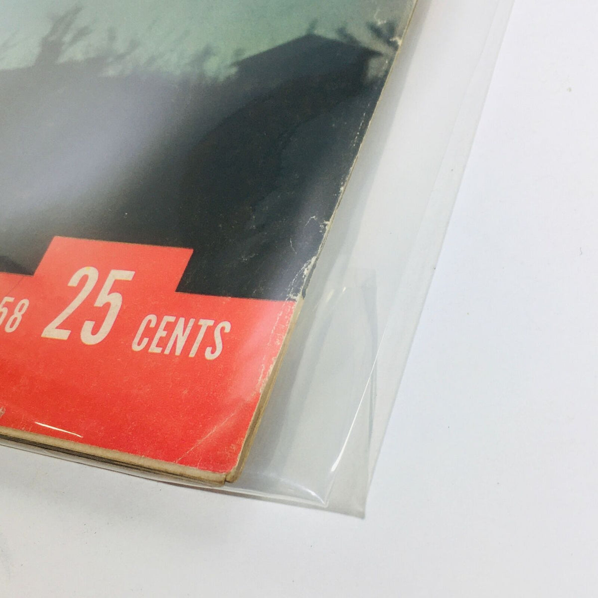 Corner detail showing the price and date of the VTG Life Magazine from September 29, 1958.