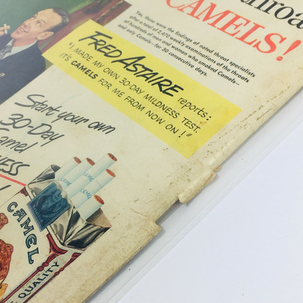 Another back cover view of VTG Life Magazine: Dec 5 1949 displaying a Camel cigarettes advertisement featuring Fred Astaire.