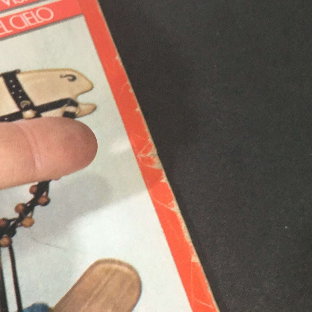 Close-up view of VTG Life Magazine October 1983 cover featuring rustic imagery and a finger pointing at a design element, reflecting the vintage character and condition of the magazine.