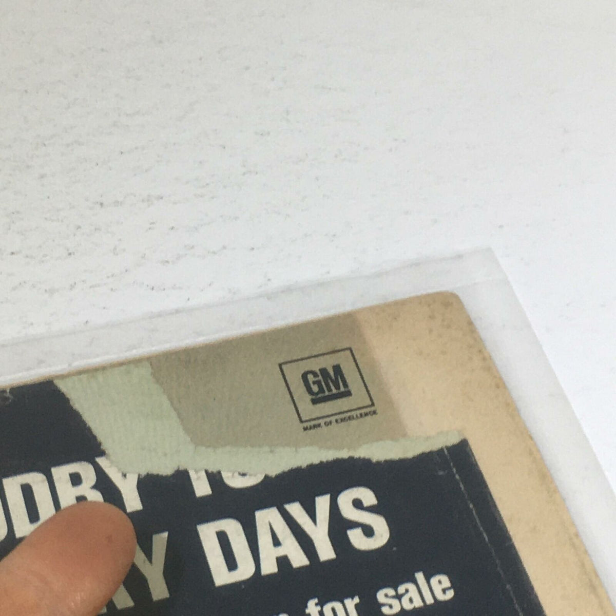 Close-up image of the VTG Life Magazine from February 27, 1970 showing part of the cover with the title "Goodbye To The Glory Days" and a visible tear, highlighting its vintage condition.