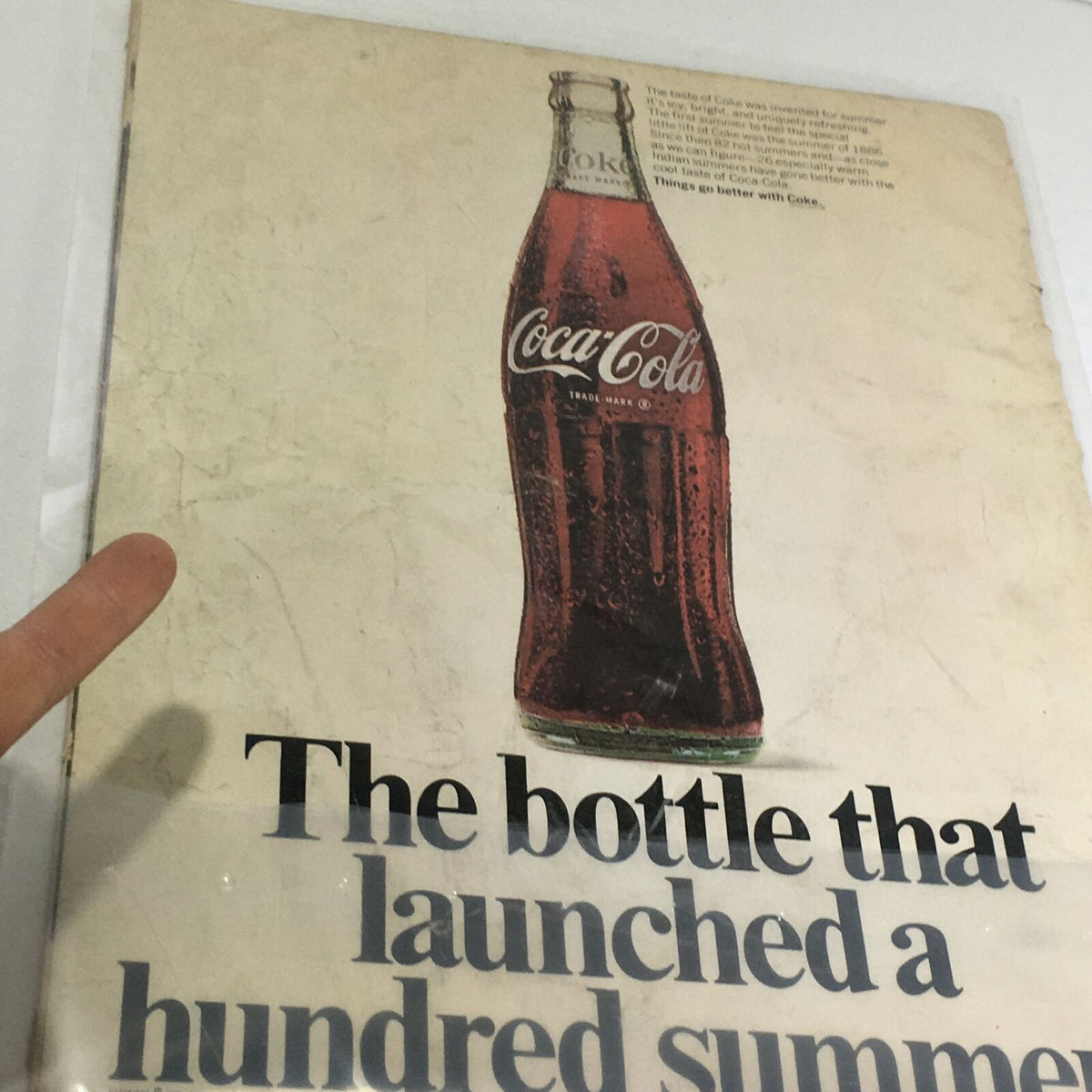 Back cover of the VTG Life Magazine 'Our Deadliest Killer Highways' dated May 30, 1969, featuring a Coca-Cola advertisement with historical design elements.