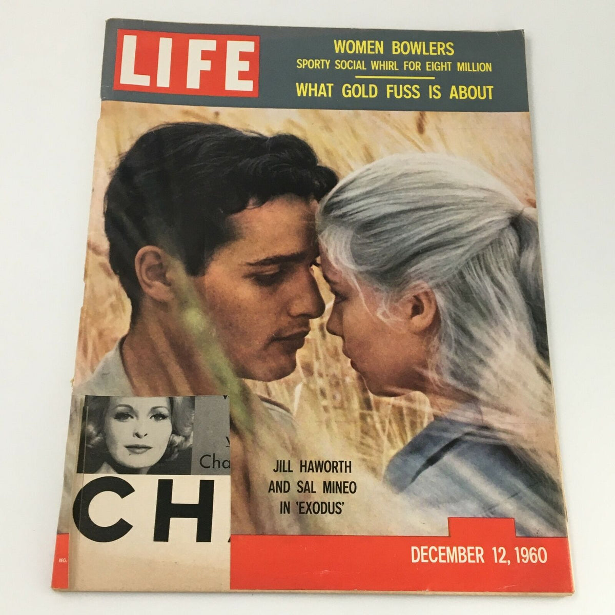 VTG Life Magazine December 12 1960 featuring Jill Haworth and Sal Mineo on the cover, showcasing a vintage design indicative of 1960s pop culture.