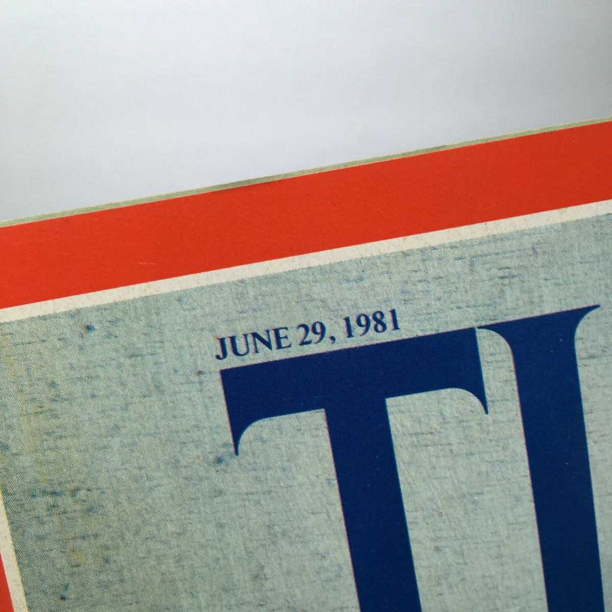 Top section of Time Magazine from June 29, 1981, featuring the date prominently displayed.