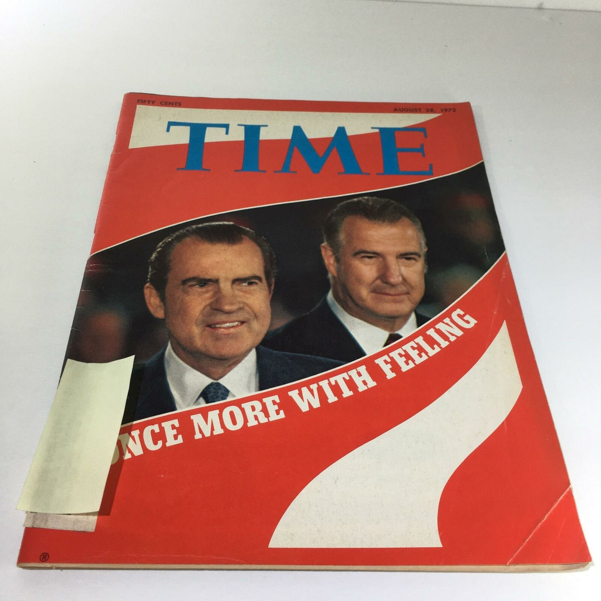 Time Magazine Cover from August 28, 1972 titled 'Once More With Feeling', featuring portraits of notable figures in a vibrant red design.