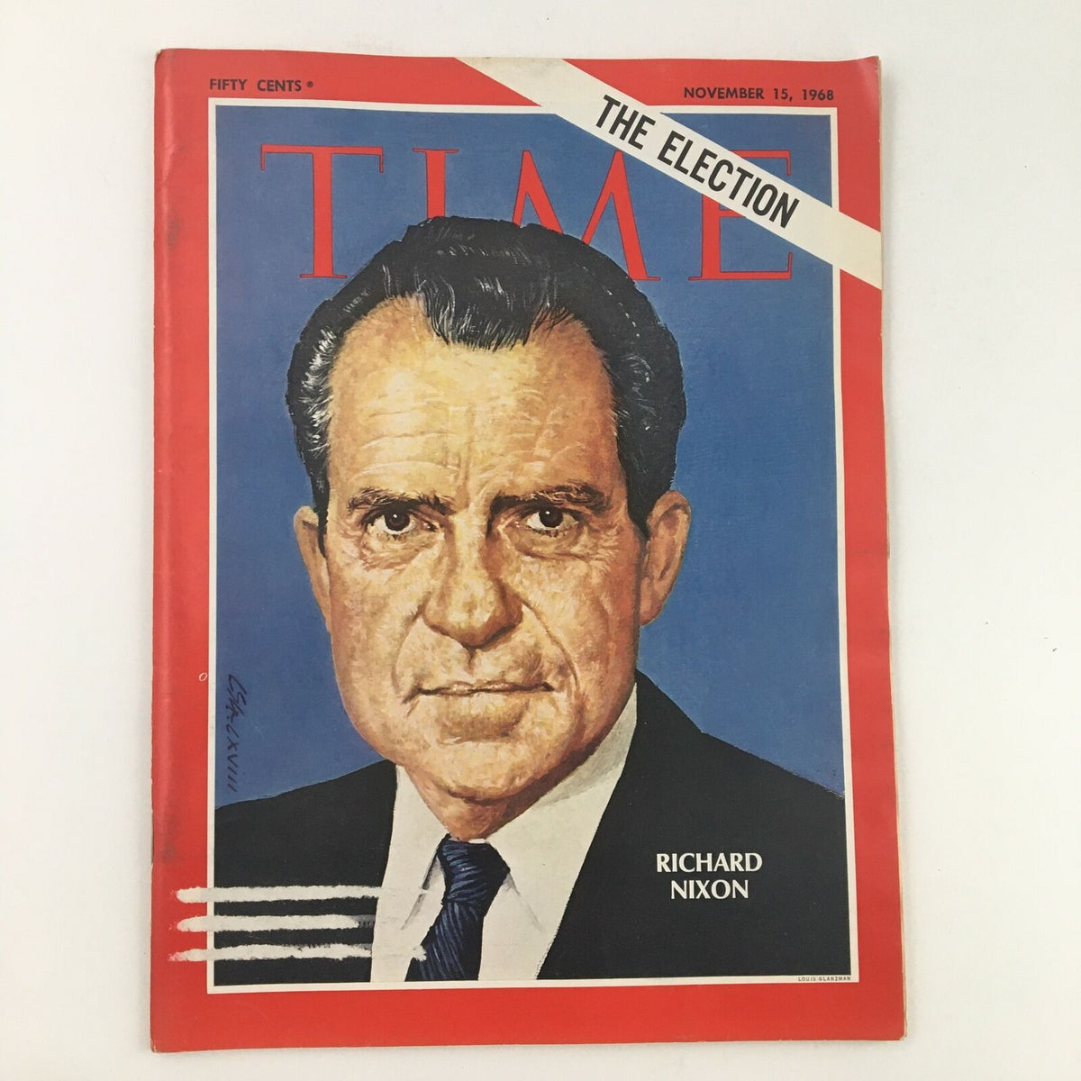 November 15, 1968 Time Magazine featuring a cover portrait of Richard Nixon with the headline 'THE ELECTION'.