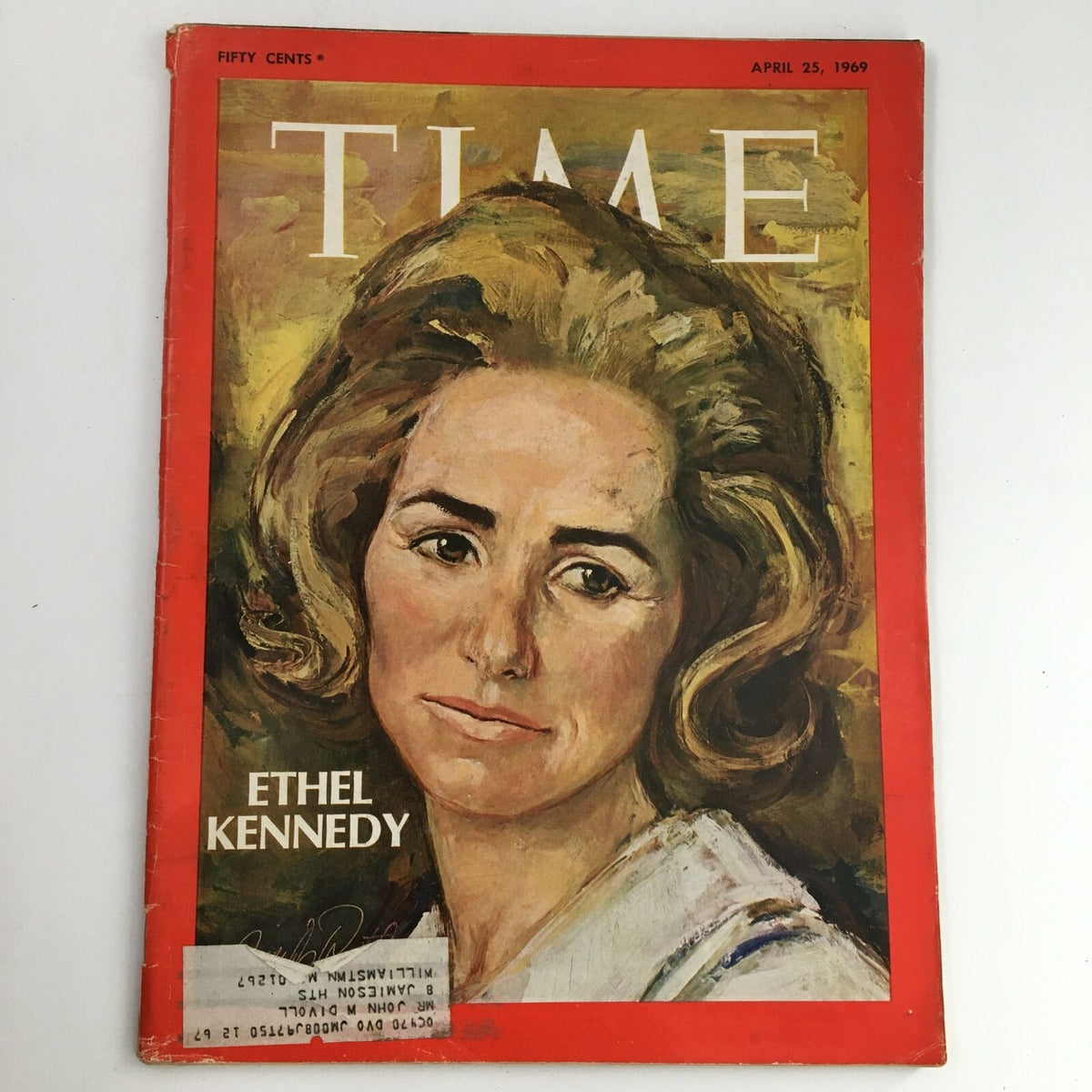Cover of Time Magazine dated April 25, 1969, featuring Ethel Kennedy, a prominent human rights advocate.