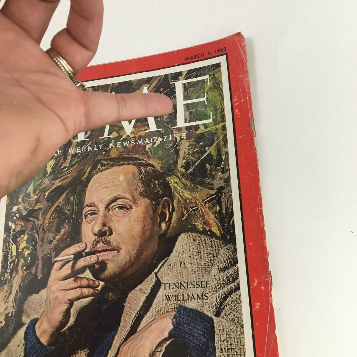 Cover of Time Magazine March 9 1962 featuring Tennessee Williams with the magazine title and date visible.