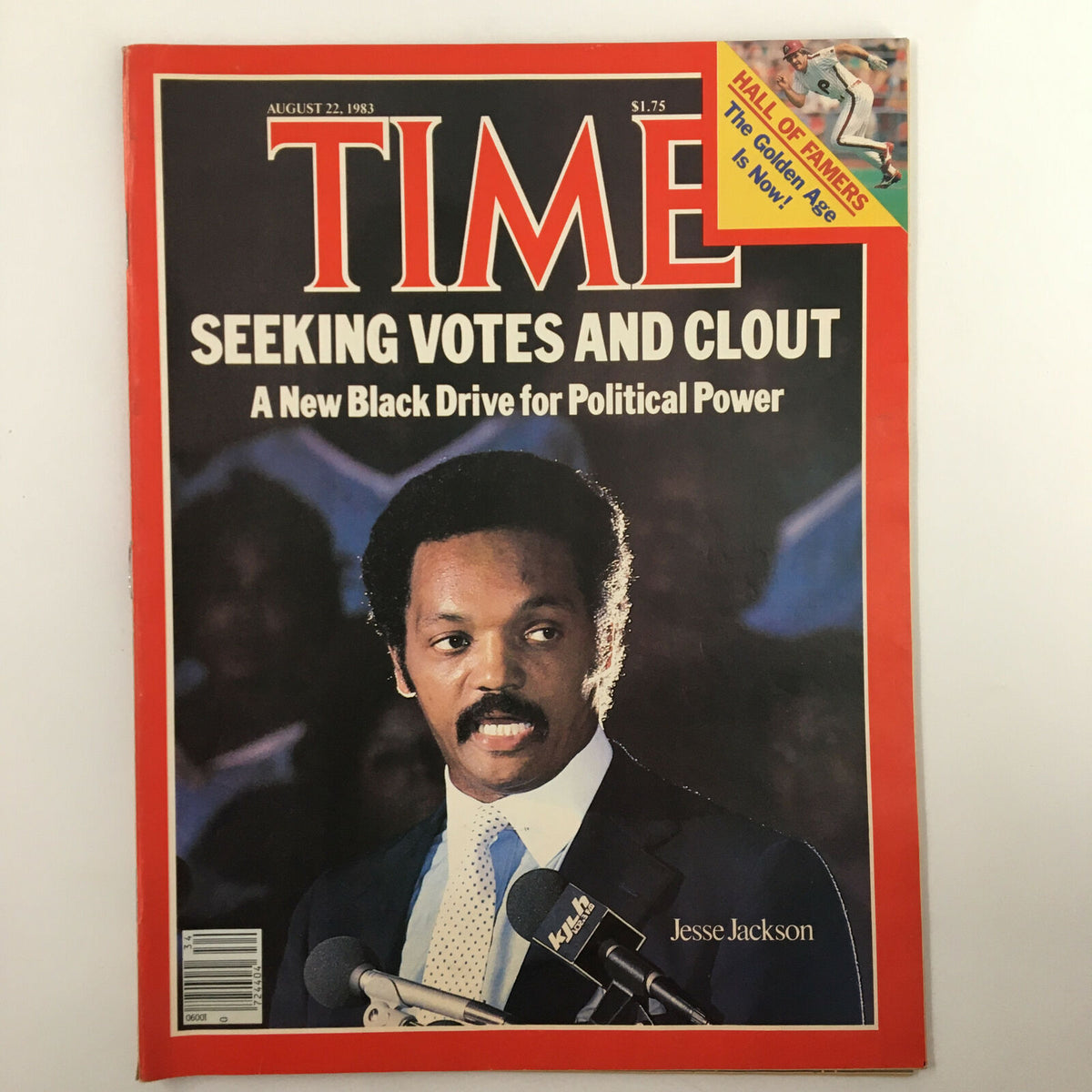 VTG Time Magazine August 22 1983 featuring Jesse Jackson, showcasing his campaign for votes and political influence.