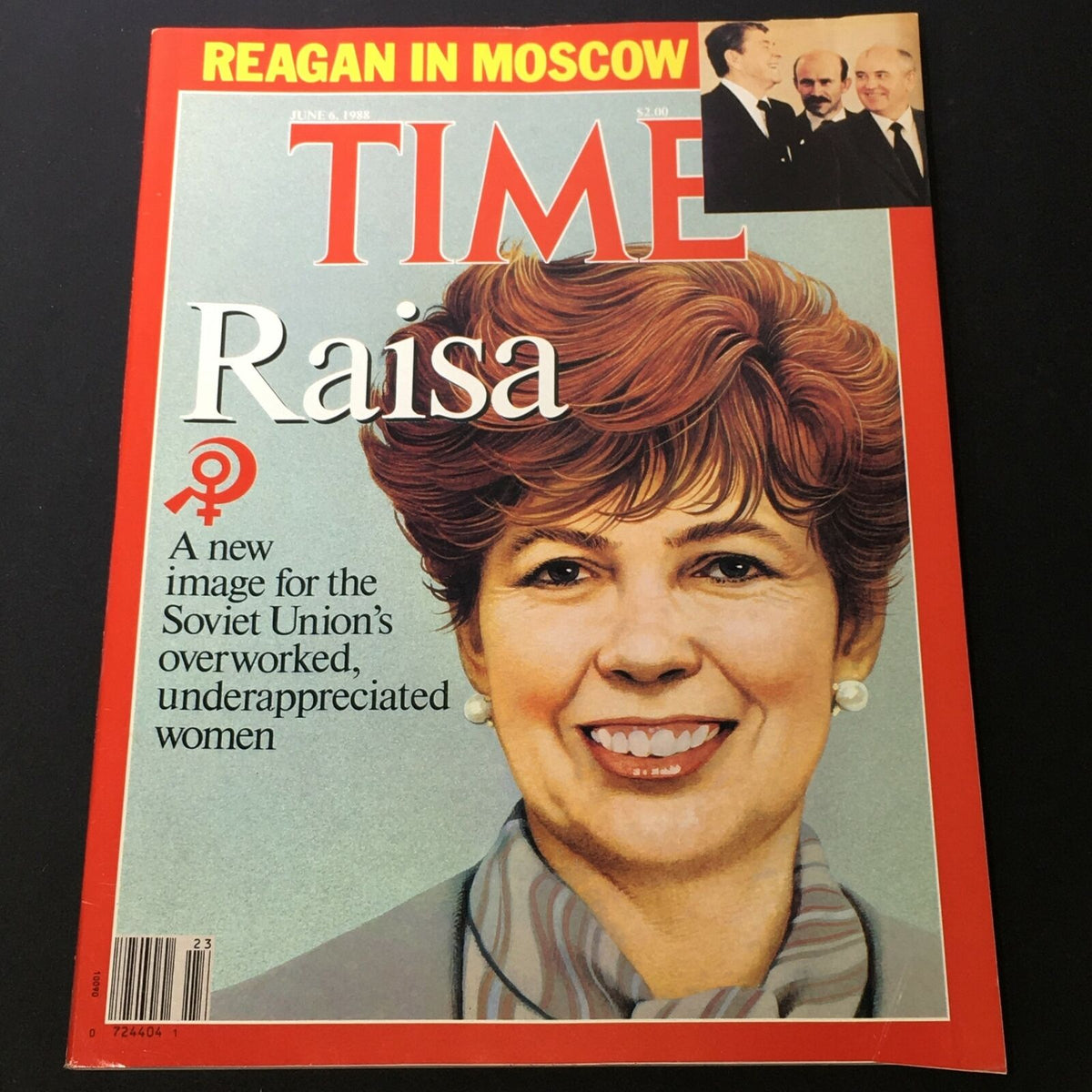 VTG Time Magazine June 6 1988 cover featuring Raisa Gorbacheva, highlighting a new image for Soviet Union's overworked and underappreciated women.