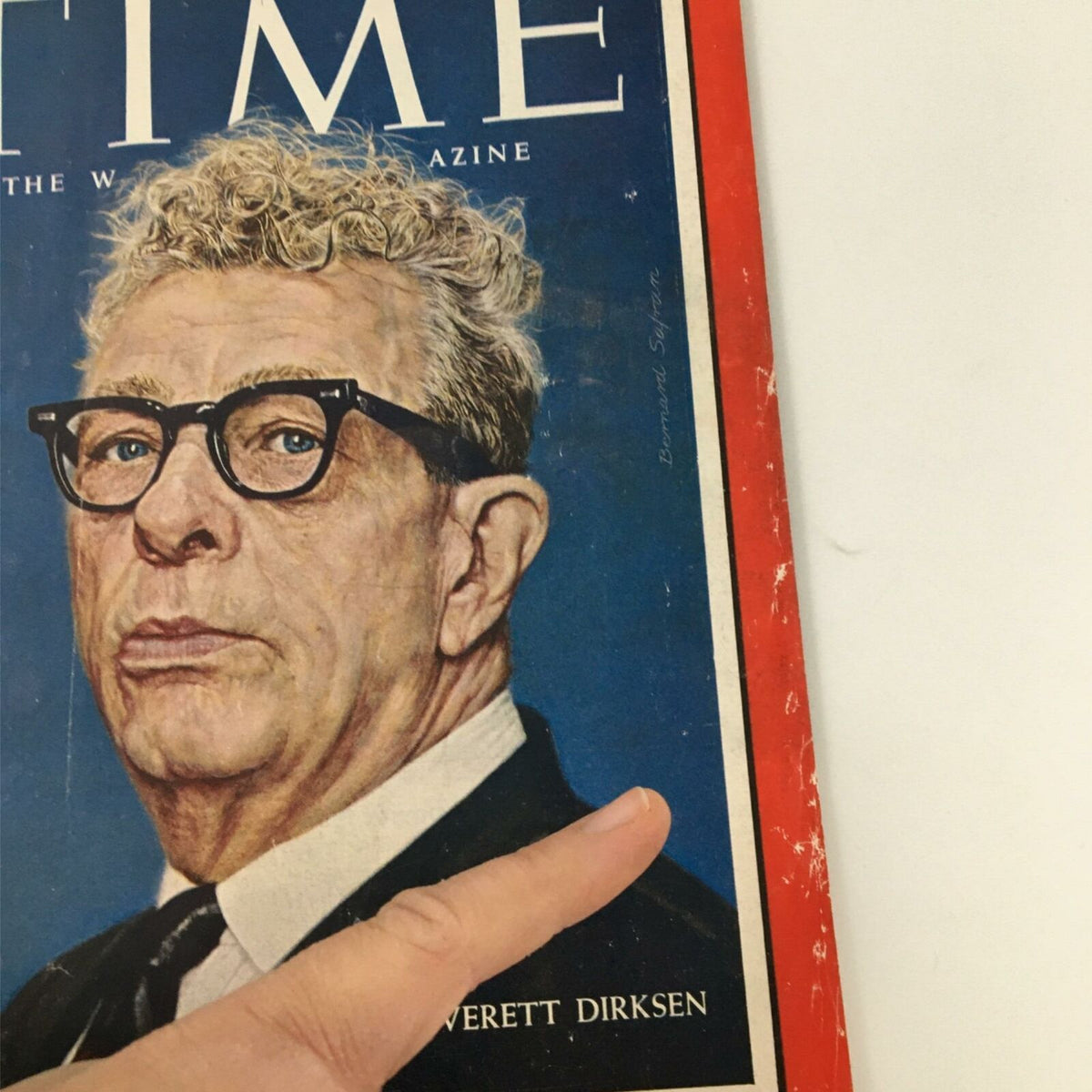 VTG Time Magazine September 14, 1962 with a focus on Senator Everett Dirksen's cover art and details.