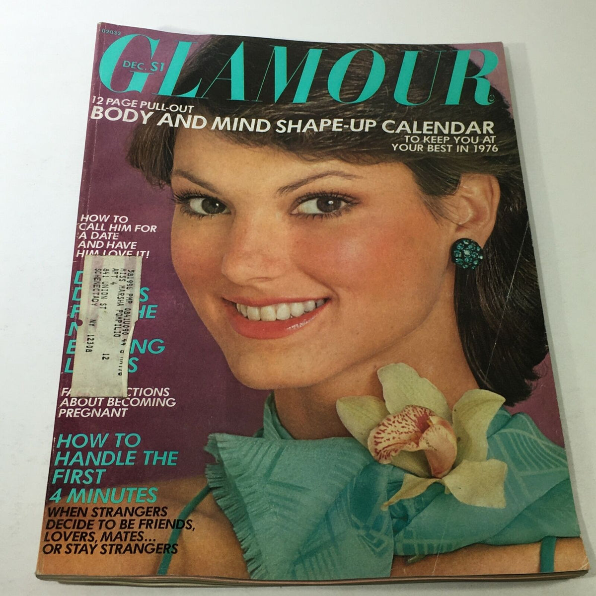 Vintage Glamour Magazine: December 1975 - Barbara Minty Cover