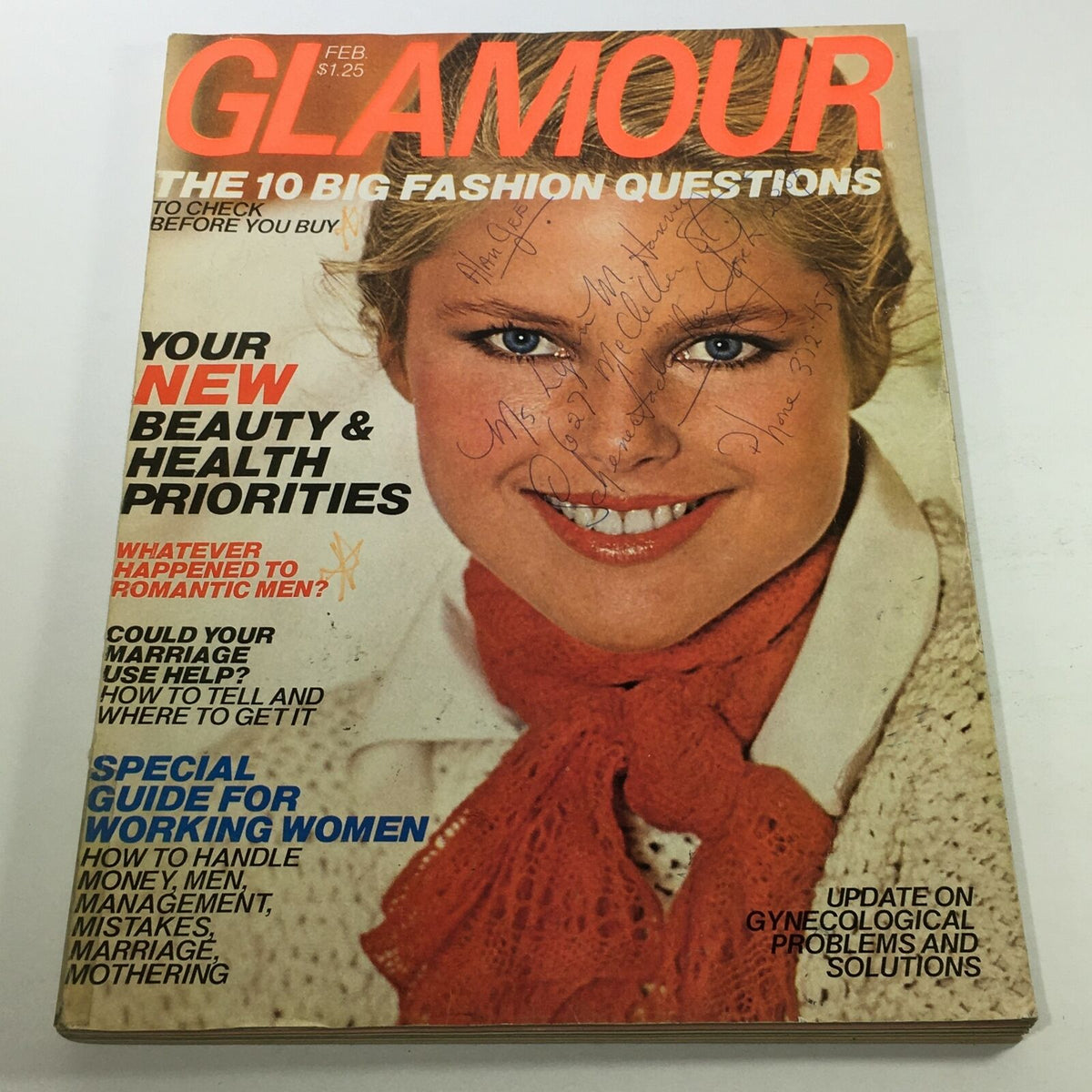 Vintage Glamour Magazine: February 1977 - Christie Binkley Newsstand/No Label