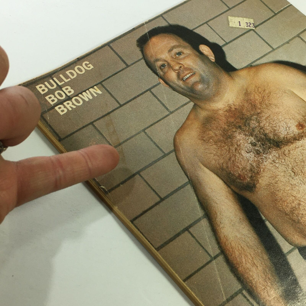 Cover of VTG The Ring's Wrestling Magazine April 1981 featuring Bulldog Bob Brown, showcasing vintage wrestling culture.