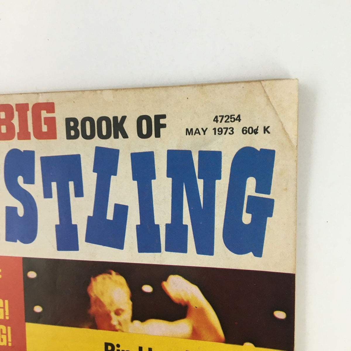 Close-up of the title section of The Big Book of Wrestling, May 1973, displaying the bold lettering and issue details.