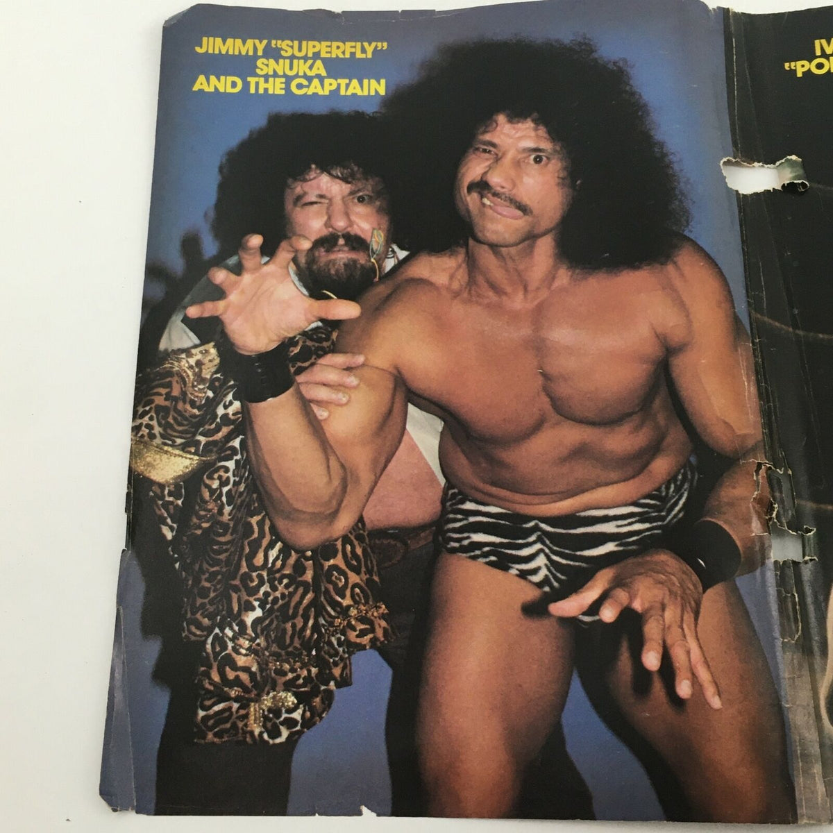 Cover of Wrestling World Magazine Summer 1982 featuring Jimmy 'Superfly' Snuka and The Captain, showcasing notable personalities from the wrestling era.