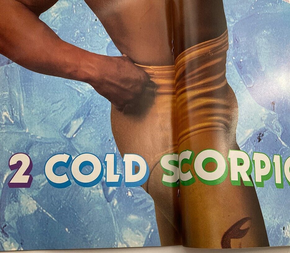 Interior page of WCW Wrestling Magazine April 1993 highlighting wrestler 2 Cold Scorpio with a colorful backdrop.